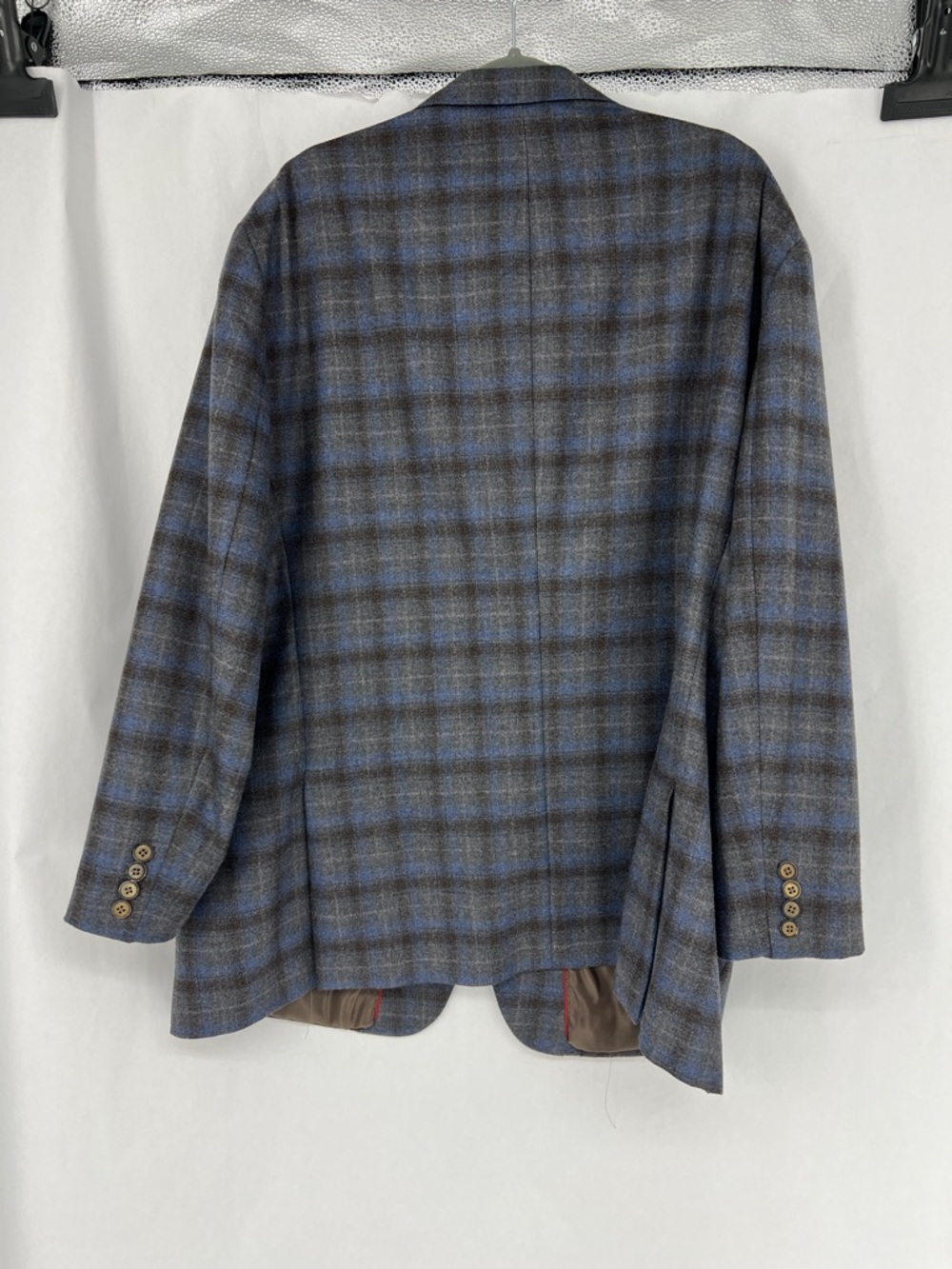 Reds 1865 Blue and Gray Plaid Sport Coat - Two-Button Notch Lapel - Picture 7 of 10